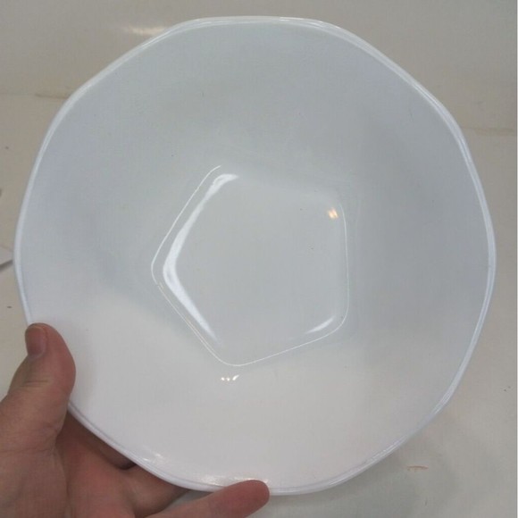 Indiana Glass Milk Glass Compote Dish Imprinted Daisies 7.5 Inches Across - Picture 6 of 6